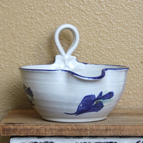 Vintage Signed Art Studio Pottery Batter Mixing Bowl Lead Free Dishwasher Safe - Picture 4 of 14